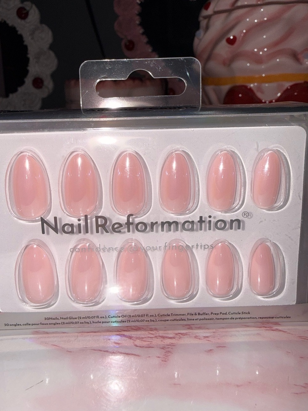Nail Reformation Pink Press-On Almond Nails Set